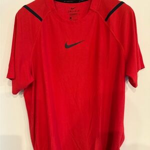 Nike Men's Red Dri-FIT Short Sleeve Tee